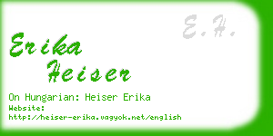 erika heiser business card